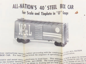 O Scale 2-Rail All-Nation 3665 ATSF Santa Fe 40' Steel Boxcar #16934 Kit