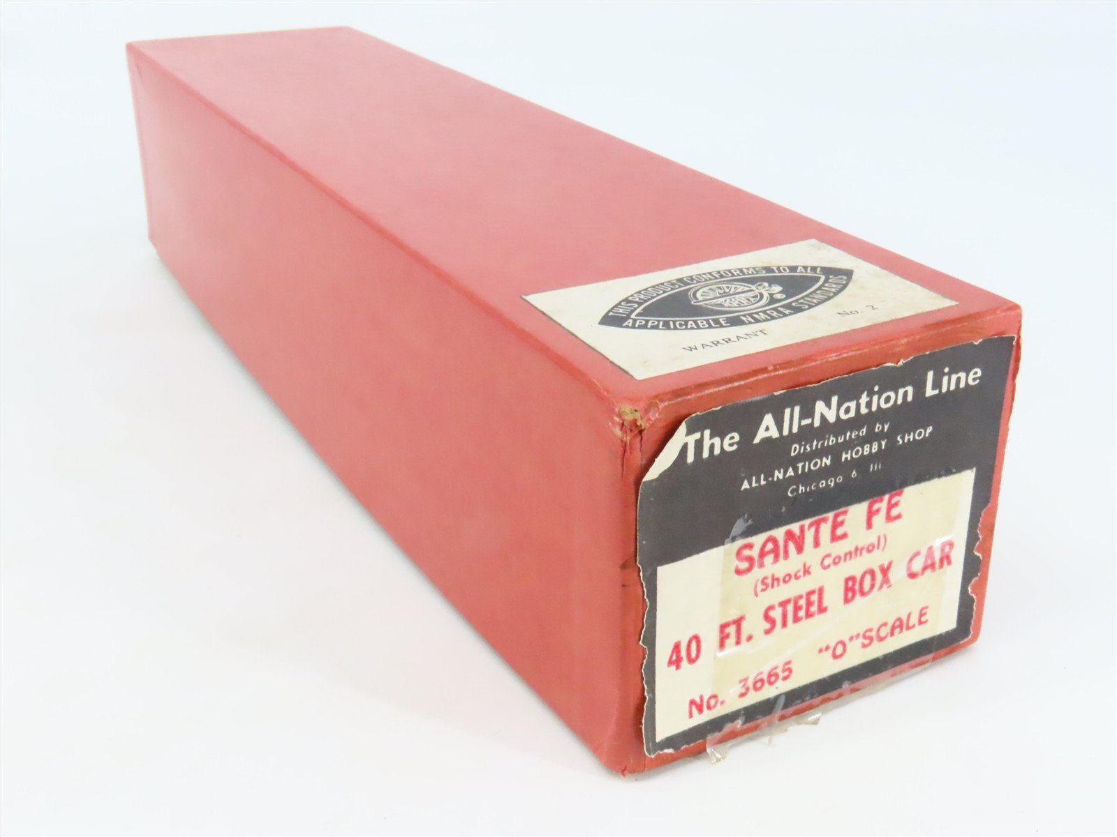 O Scale 2-Rail All-Nation 3665 ATSF Santa Fe 40' Steel Boxcar #16934 Kit