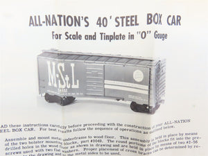 O Scale 2-Rail All-Nation 3667 NP Northern Pacific 40' Steel Boxcar Kit