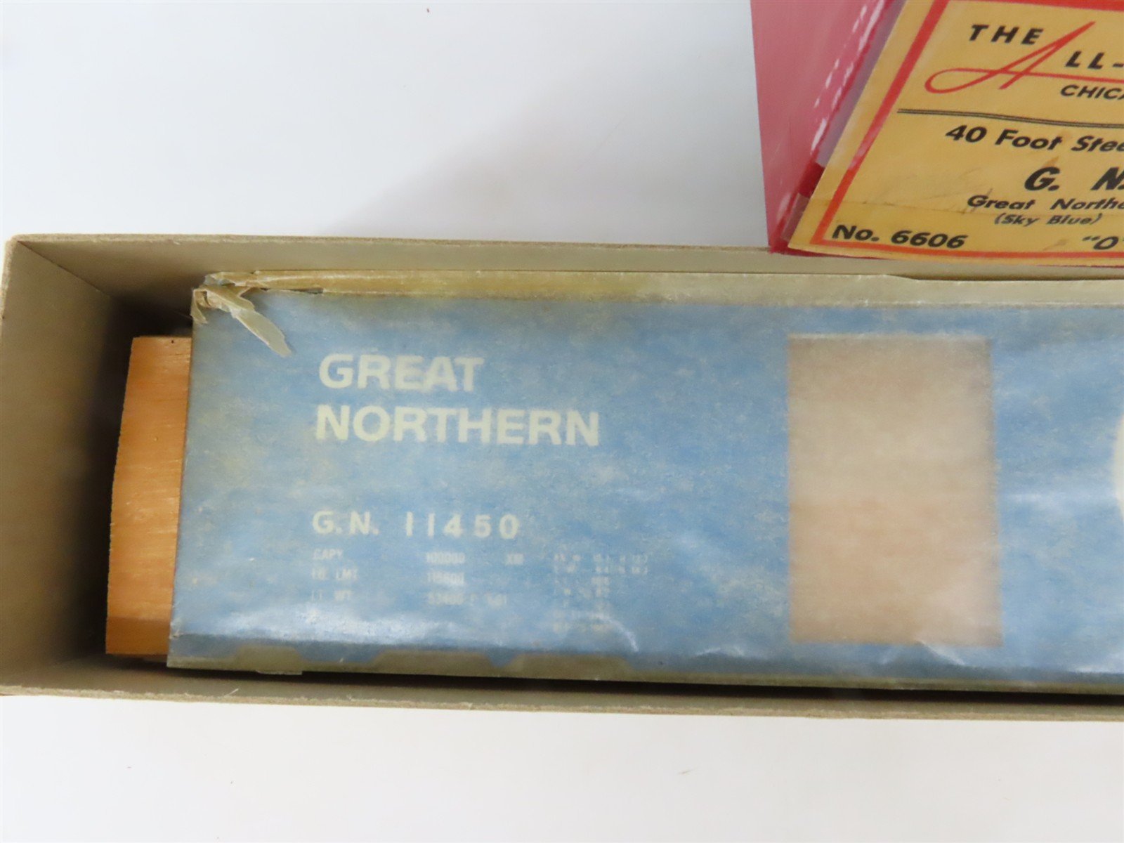 O Scale 2-Rail All-Nation 6606 GN Great Northern 40' Steel Boxcar #11450 Kit