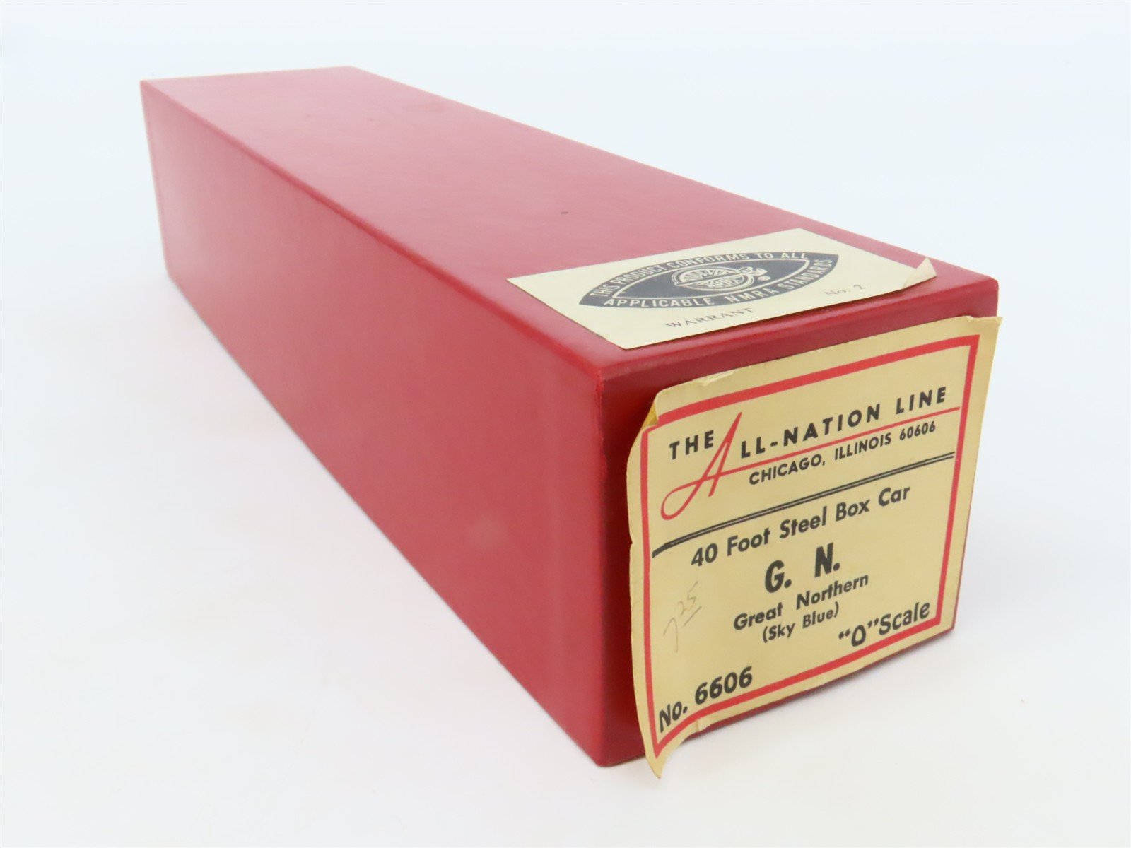 O Scale 2-Rail All-Nation 6606 GN Great Northern 40' Steel Boxcar #11450 Kit