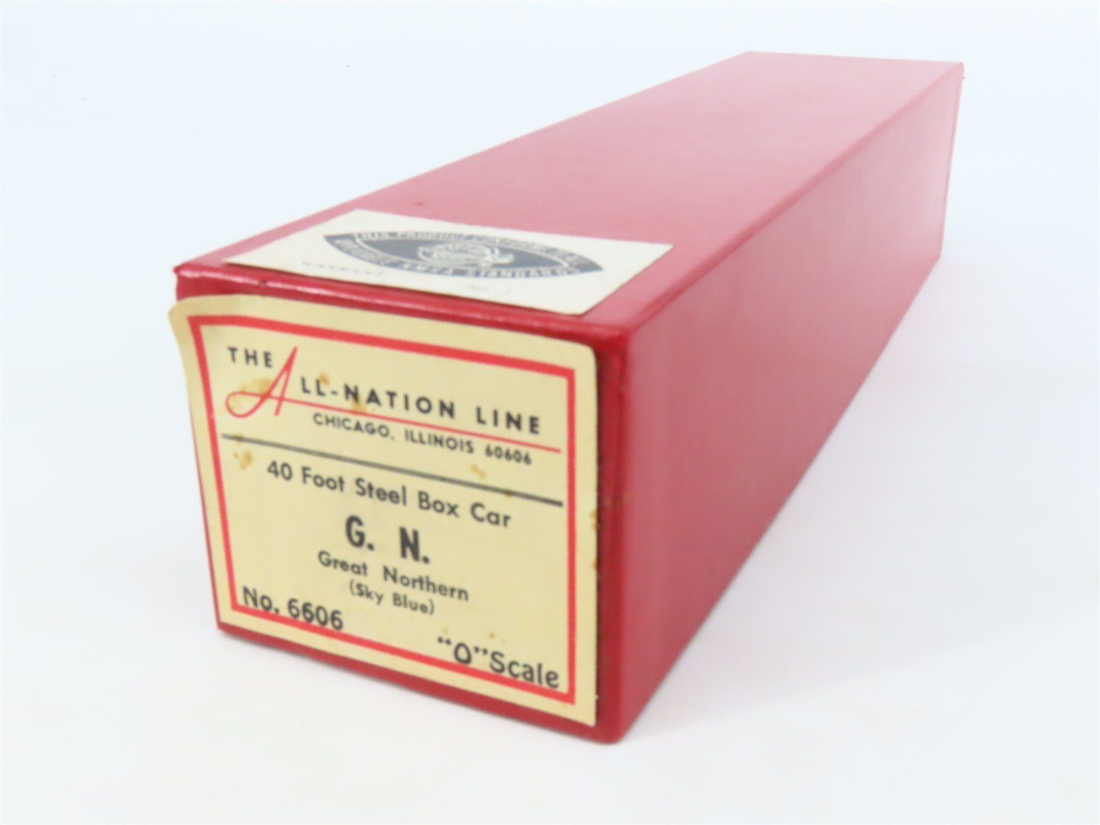 O Scale 2-Rail All-Nation 6606 GN Great Northern 40' Steel Boxcar #11450 Kit