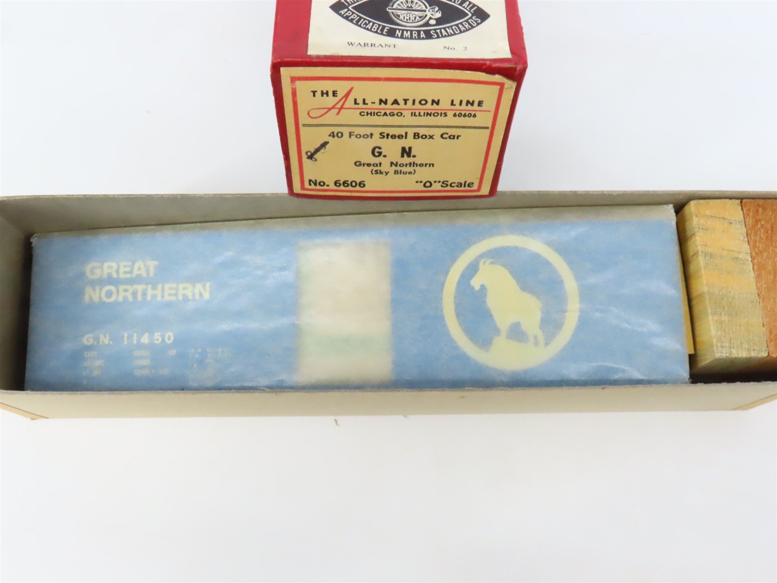 O Scale 2-Rail All-Nation 6606 GN Great Northern 40' Steel Boxcar #11450 Kit