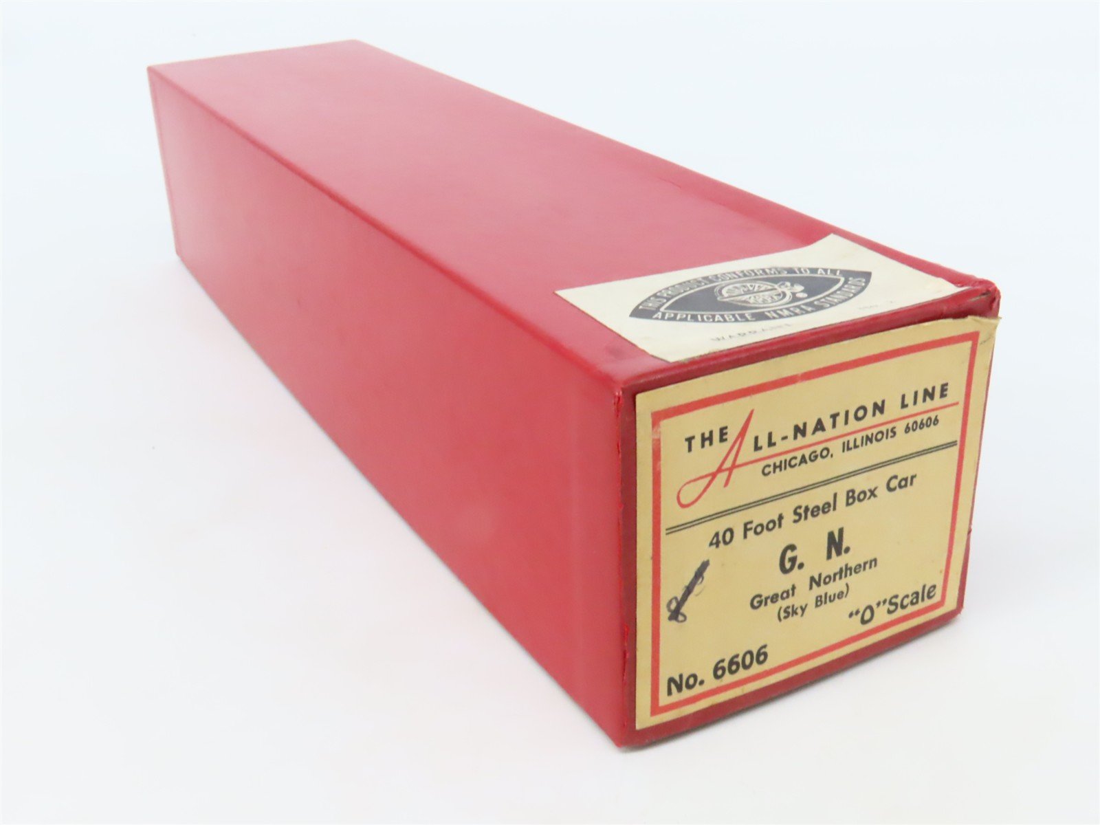 O Scale 2-Rail All-Nation 6606 GN Great Northern 40' Steel Boxcar #11450 Kit