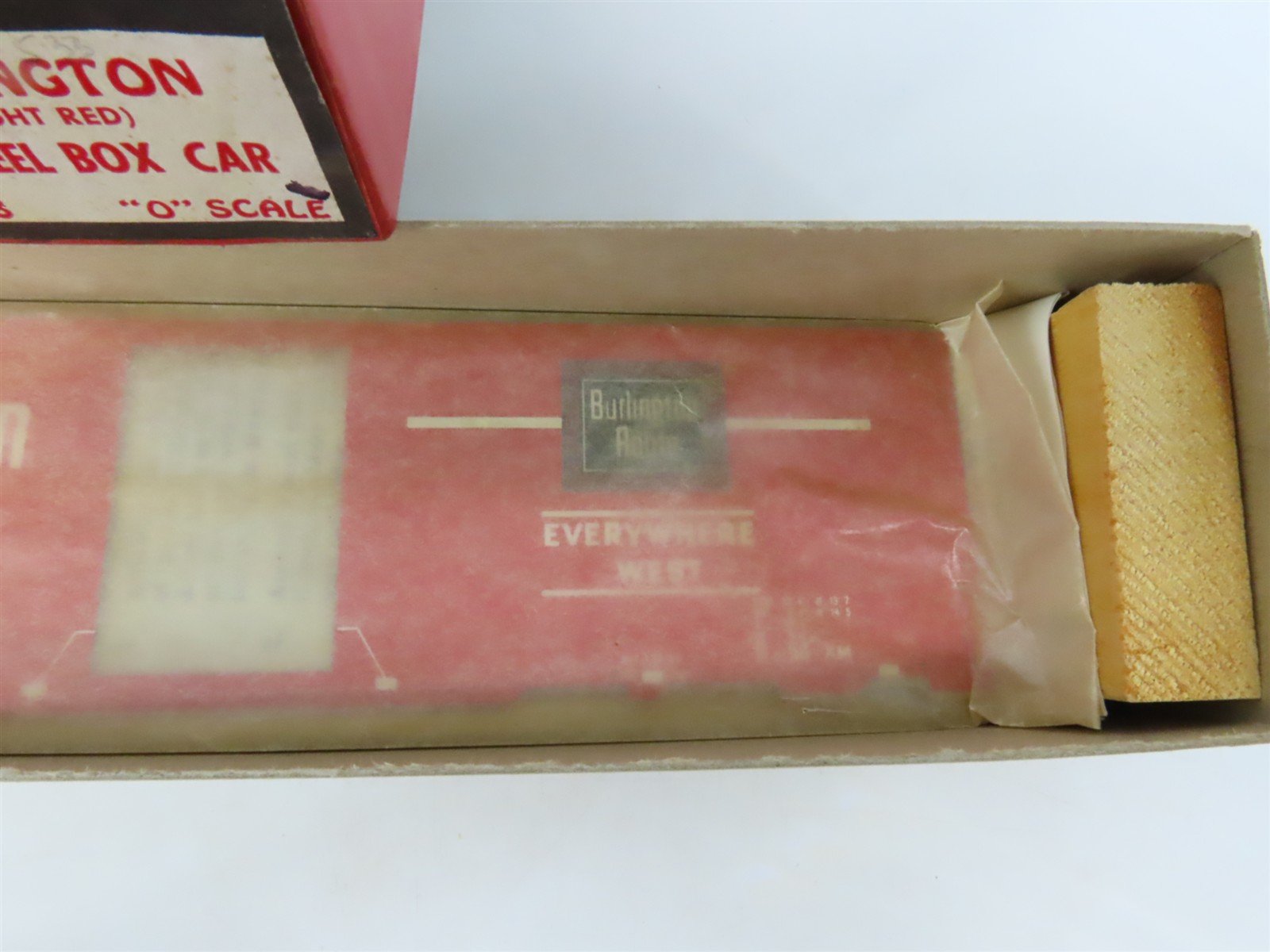 O Scale 2-Rail All-Nation 3663 CBQ Burlington 40' Steel Boxcar #62533 Kit