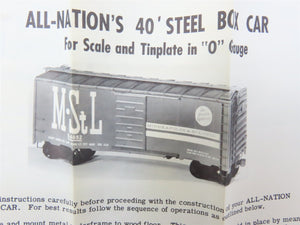 O Scale 2-Rail All-Nation 3663 CBQ Burlington 40' Steel Boxcar #62533 Kit