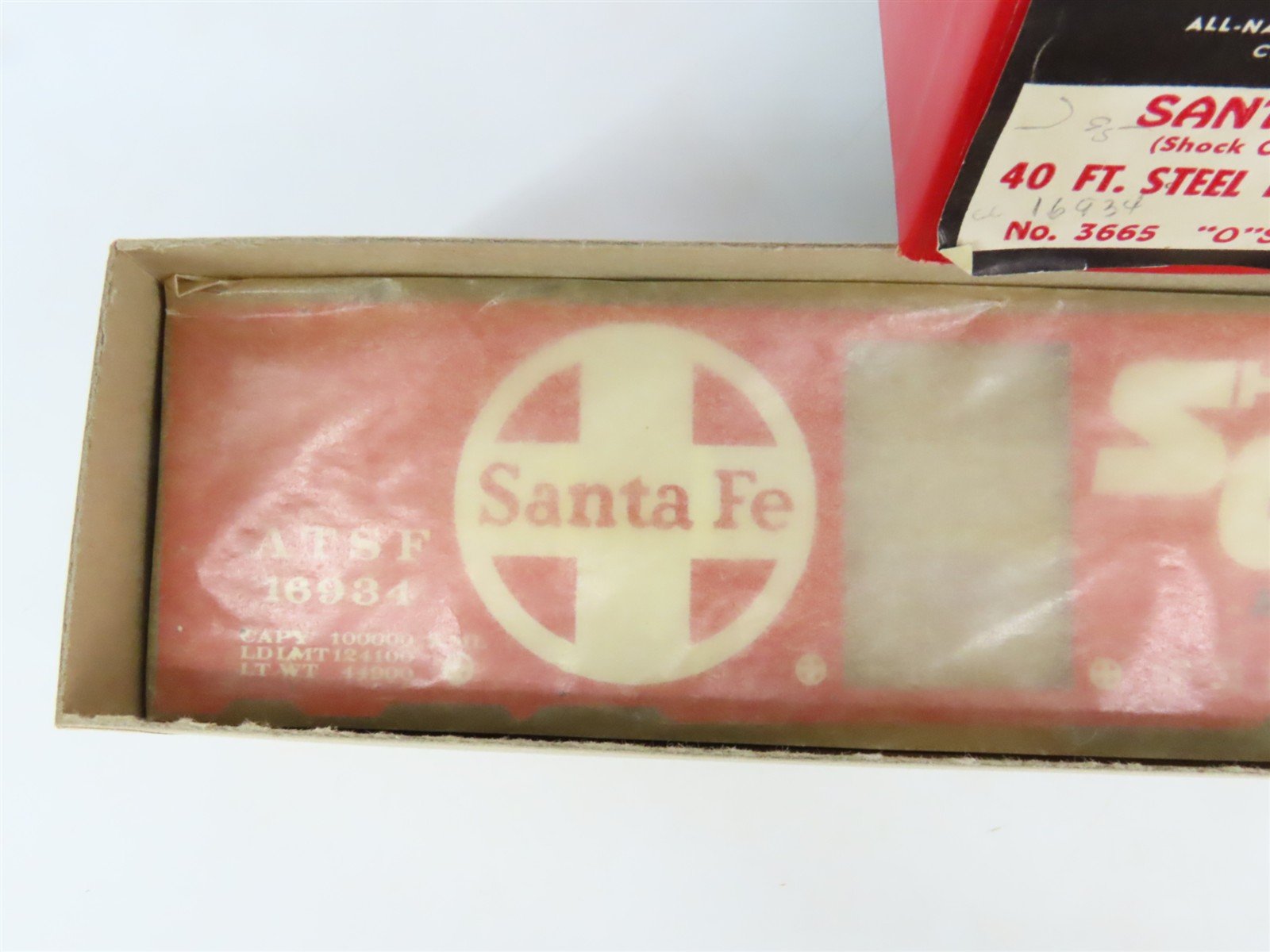 O Scale 2-Rail All-Nation 3665 ATSF Santa Fe 40' Steel Boxcar #16934 Kit