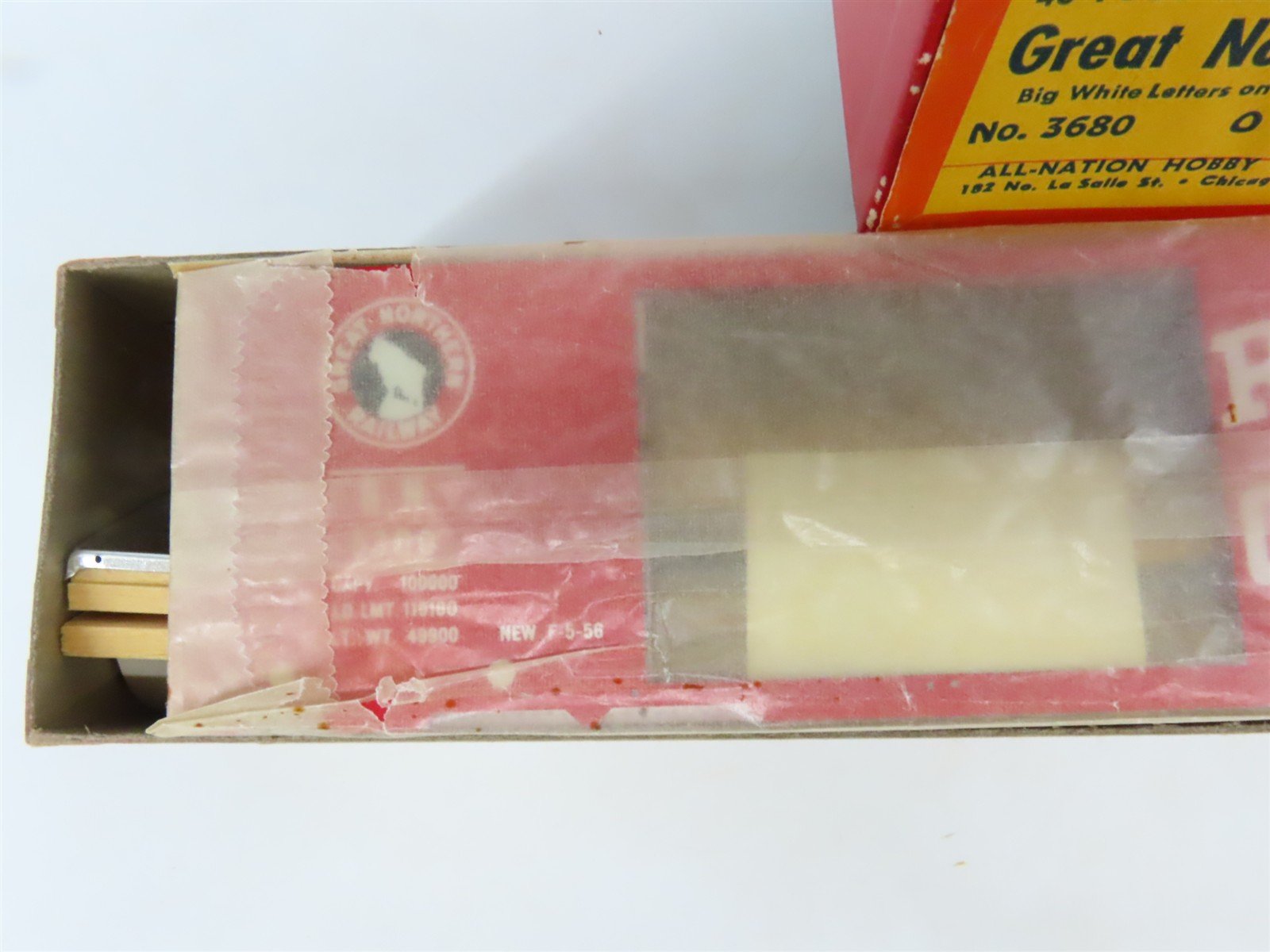 O Scale 2-Rail All-Nation 3680 GN Great Northern 40' Steel Boxcar #5300 Kit