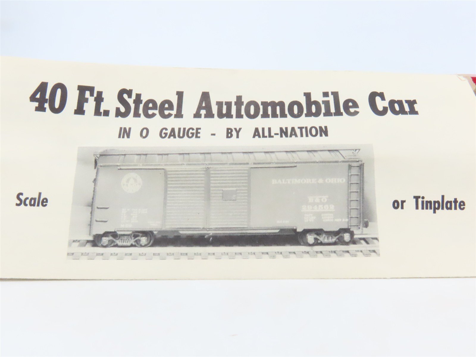 O Scale 2-Rail All-Nation 3680 GN Great Northern 40' Steel Boxcar #5300 Kit