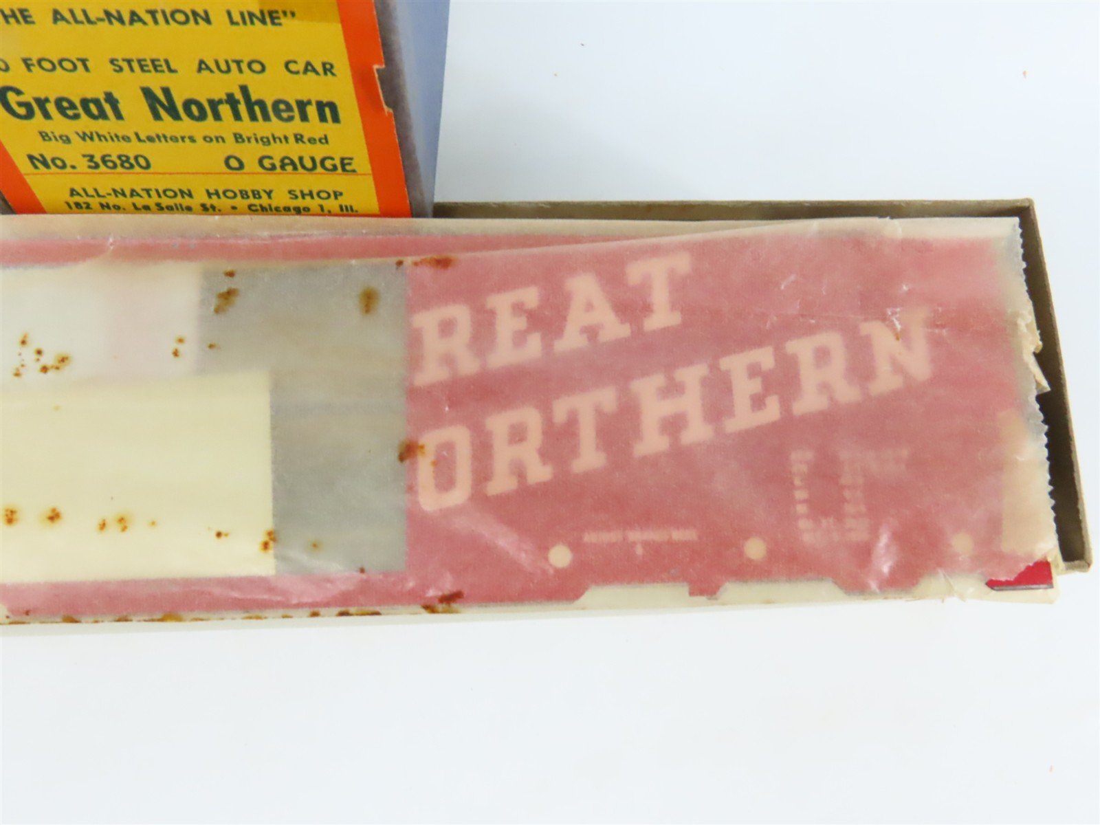 O Scale 2-Rail All-Nation 3680 GN Great Northern 40' Steel Boxcar #5300 Kit