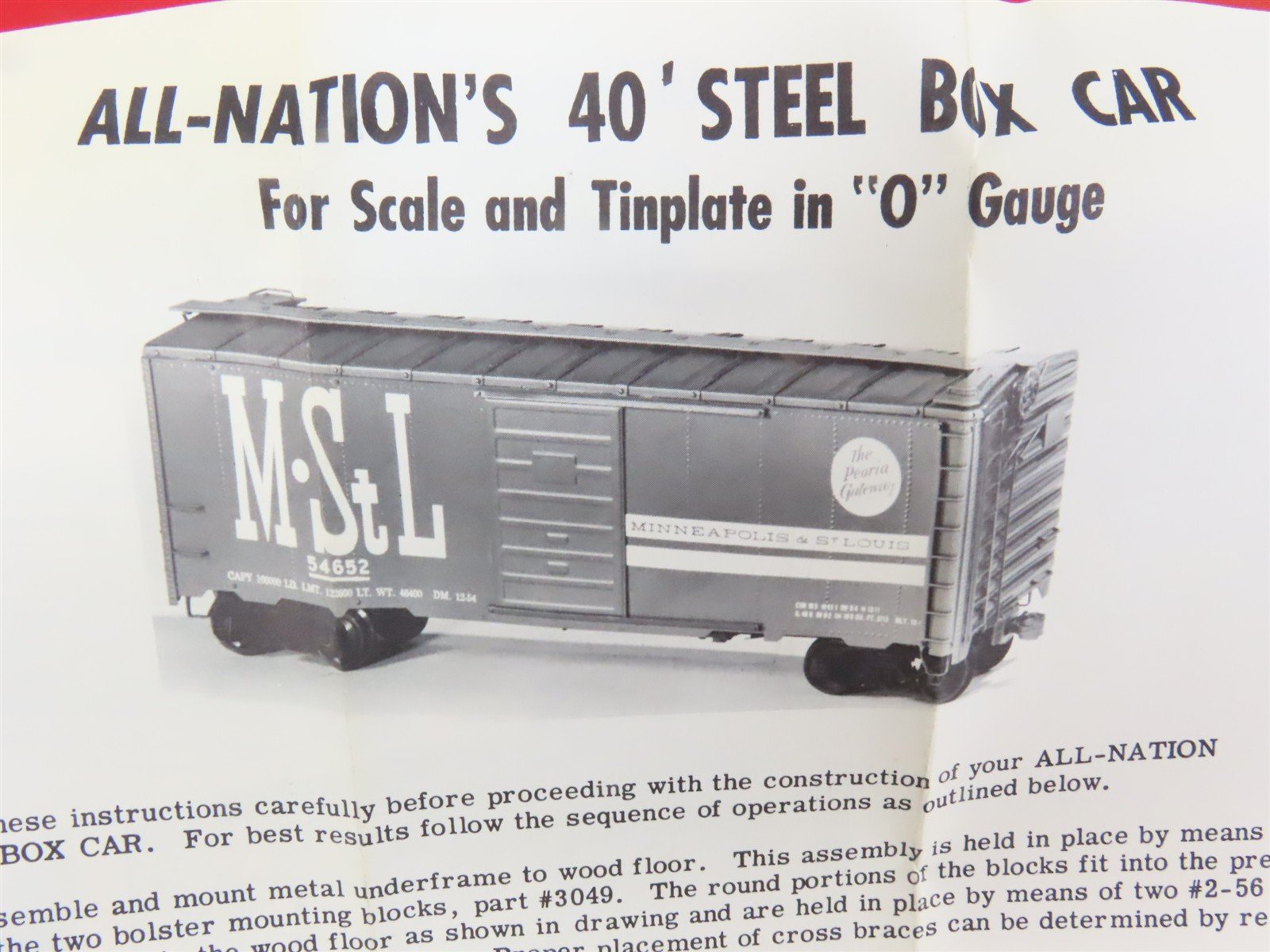 O Scale 2-Rail All-Nation 6200 GN Great Northern 40' Boxcar #27056 Kit