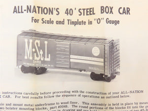 O Scale 2-Rail All-Nation 3661 DRGW Rio Grande 40' Boxcar #69602 Kit