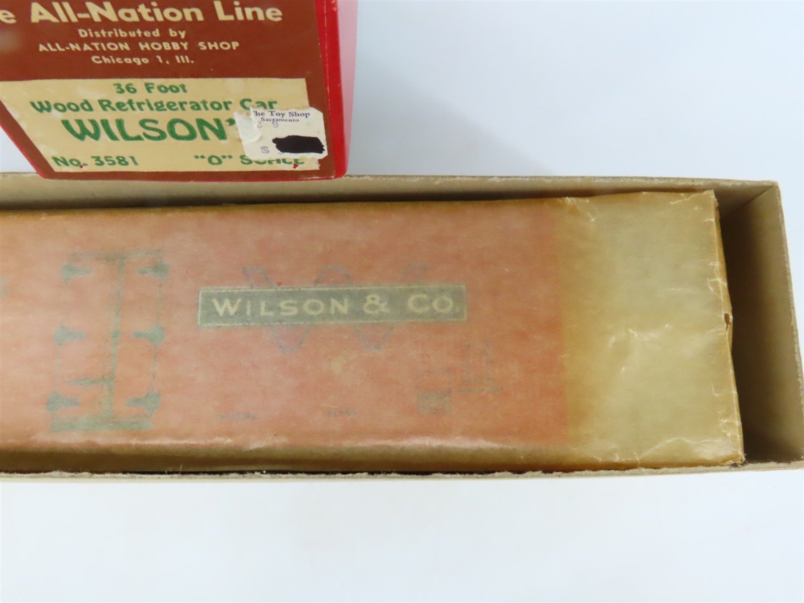 O Scale 2-Rail All-Nation 3581 Wilson's 36' Wood Refrigerator Car #9321 Kit