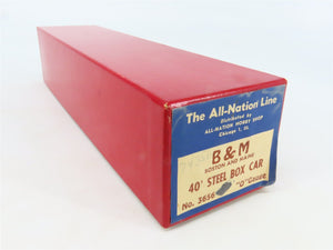 O Scale 2-Rail All-Nation 3656 B&M Boston & Maine 40' Steel Boxcar #74356 Kit