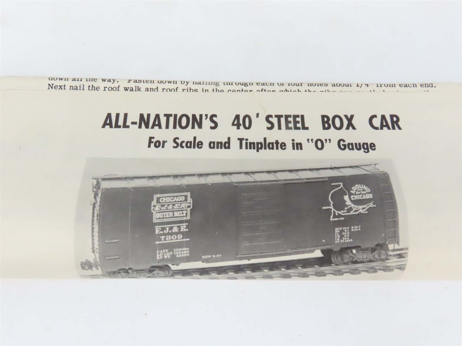 O 2-Rail All-Nation 3646 NP Northern Pacific 40' Steel Boxcar #1008 Kit