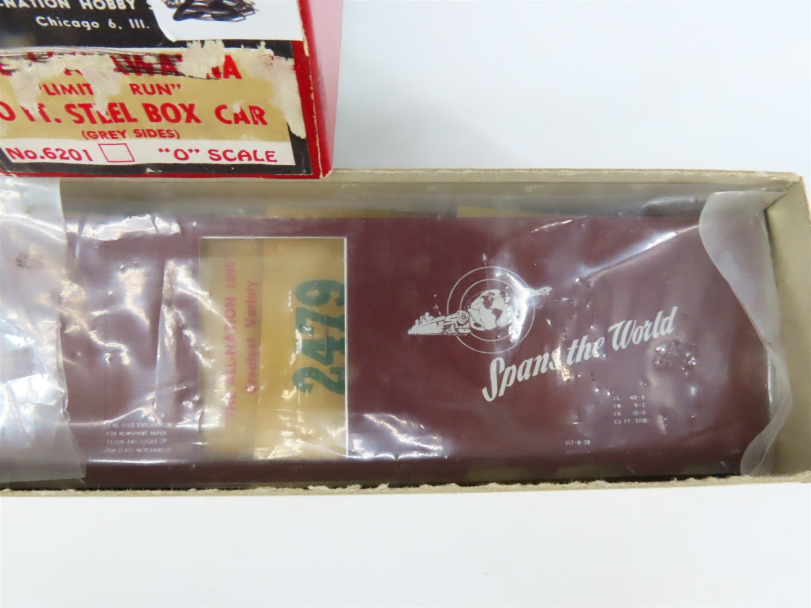 O 2-Rail All-Nation CP Canadian Pacific 40' Steel Boxcar #2227 Kit