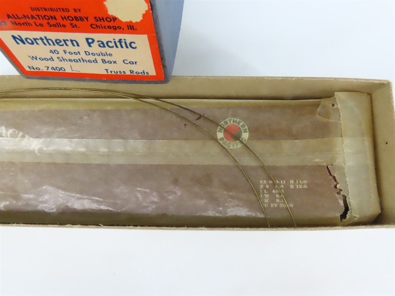 O 2-Rail All-Nation 7400 NP Northern Pacific 40' Wood Boxcar #40007 Kit