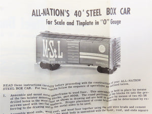 O 2-Rail All-Nation 6605 CP Canadian Pacific 40' Steel Boxcar #58771 Kit