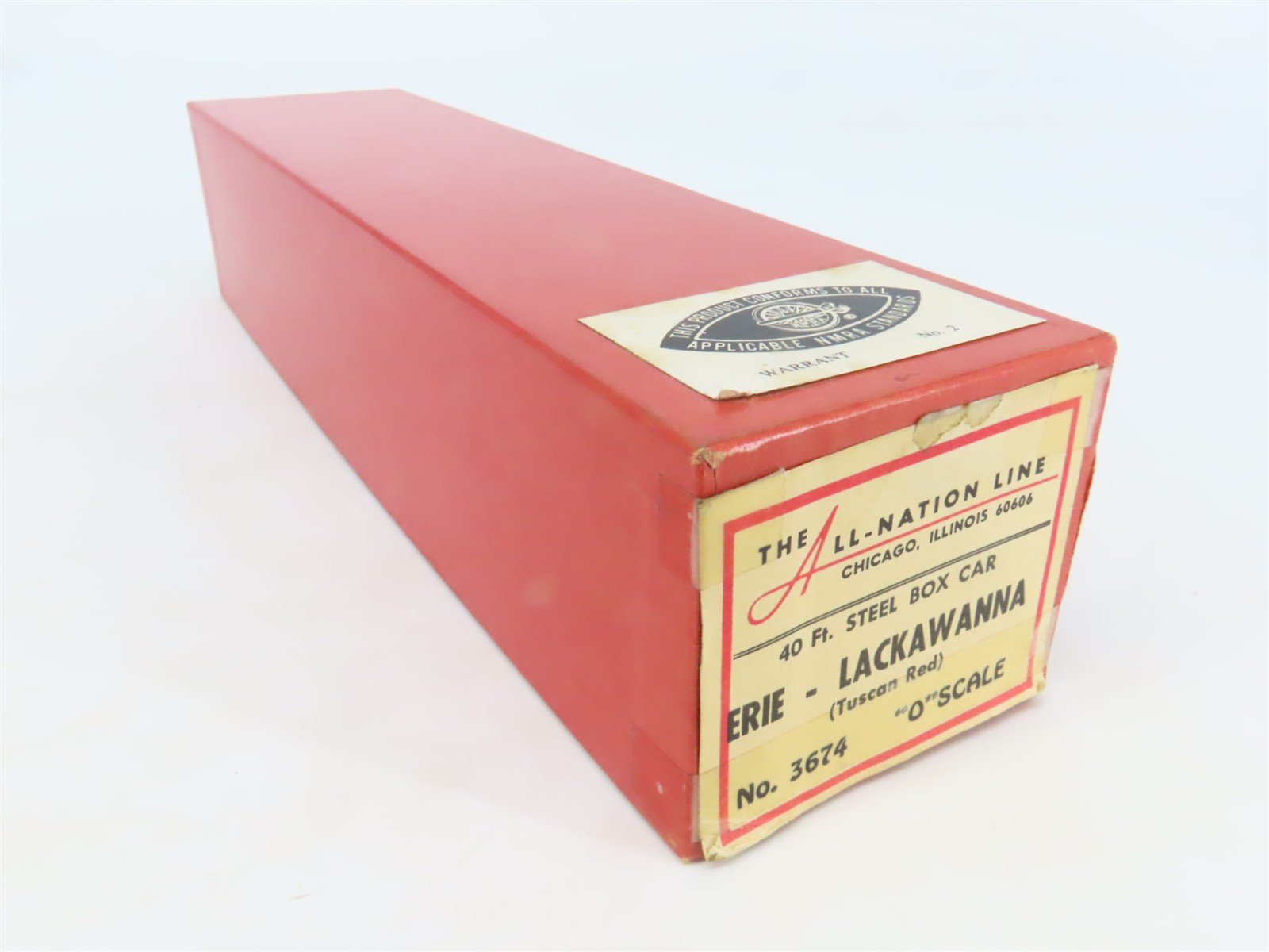 O 2-Rail All-Nation 3674 EL Erie Lackawanna 40' Steel Boxcar #70753 Kit