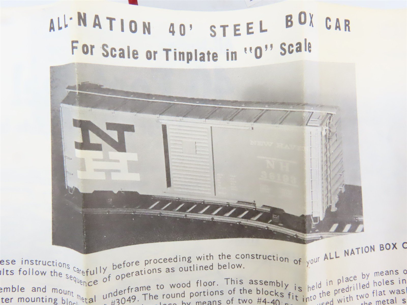 O 2-Rail All-Nation SP Southern Pacific 40' Steel Boxcar #38337 Kit