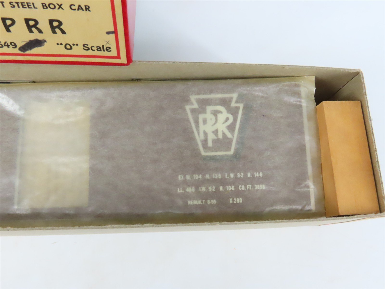 O Scale 2-Rail All-Nation 3649 PRR Pennsylvania 40' Steel Boxcar #24063 Kit