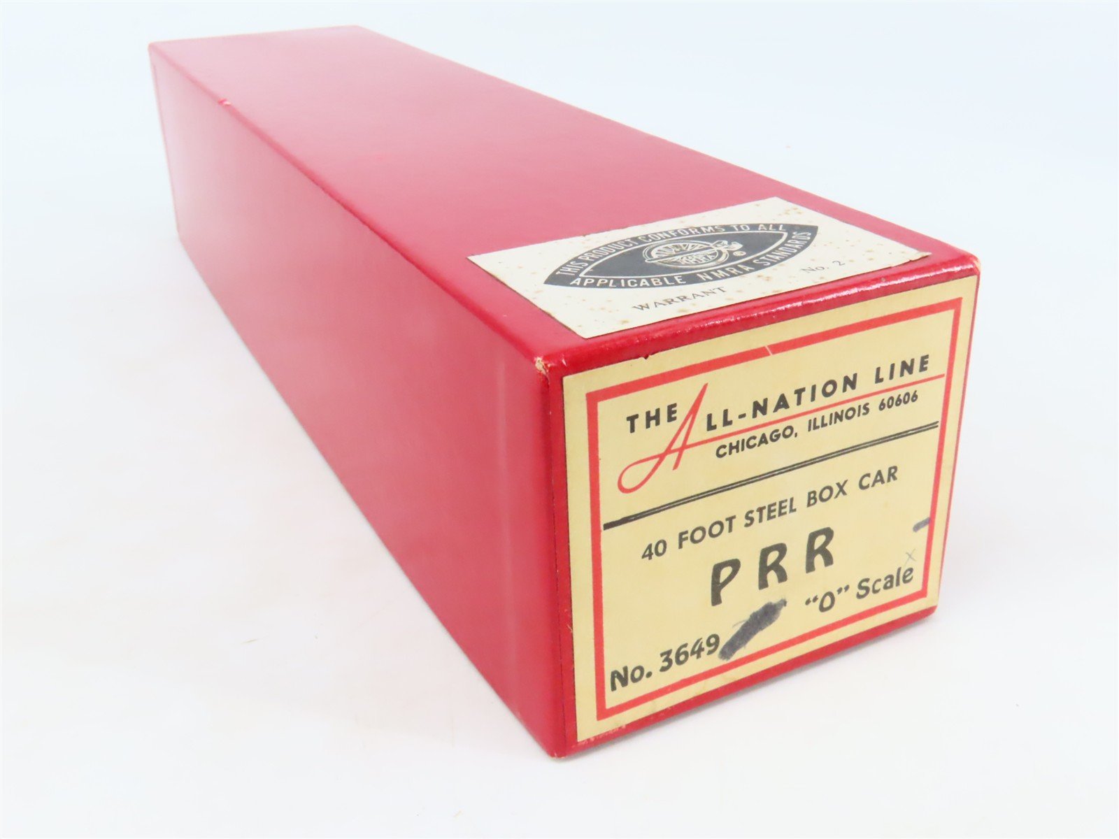 O Scale 2-Rail All-Nation 3649 PRR Pennsylvania 40' Steel Boxcar #24063 Kit