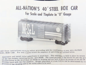 O Scale 2-Rail All-Nation 3672 IC Illinois Central 40' Steel Boxcar #31171 Kit