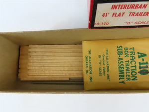 O Scale All-Nation A-170 Undecorated Interurban 41' Flat Trailer Kit