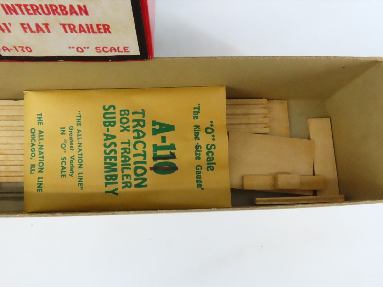 O Scale All-Nation A-170 Undecorated Interurban 41' Flat Trailer Kit