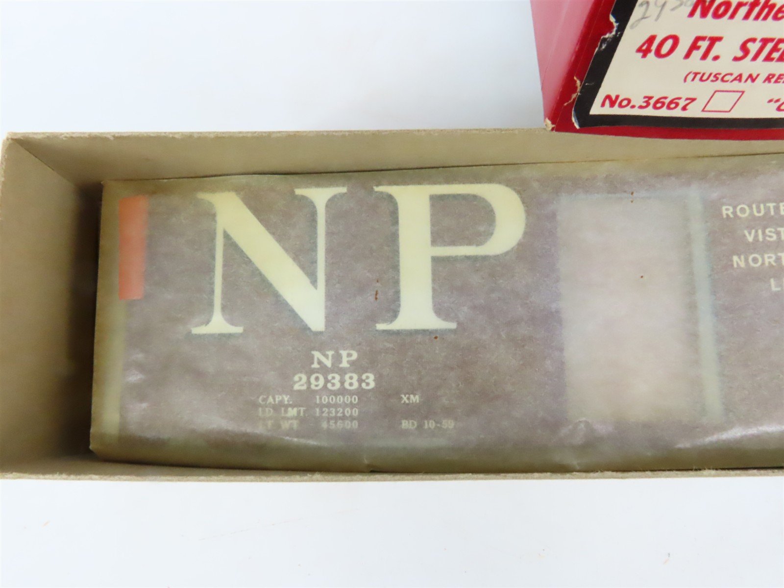 O Scale 2-Rail All-Nation 3667 NP Northern Pacific 40' Steel Boxcar #29383 Kit