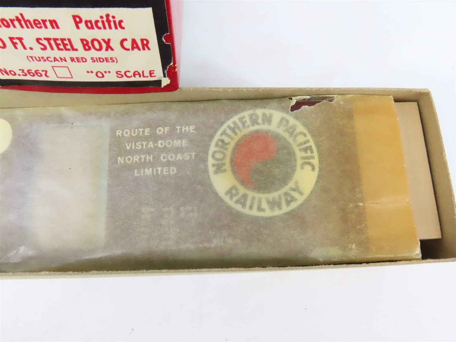 O Scale 2-Rail All-Nation 3667 NP Northern Pacific 40' Steel Boxcar #29383 Kit