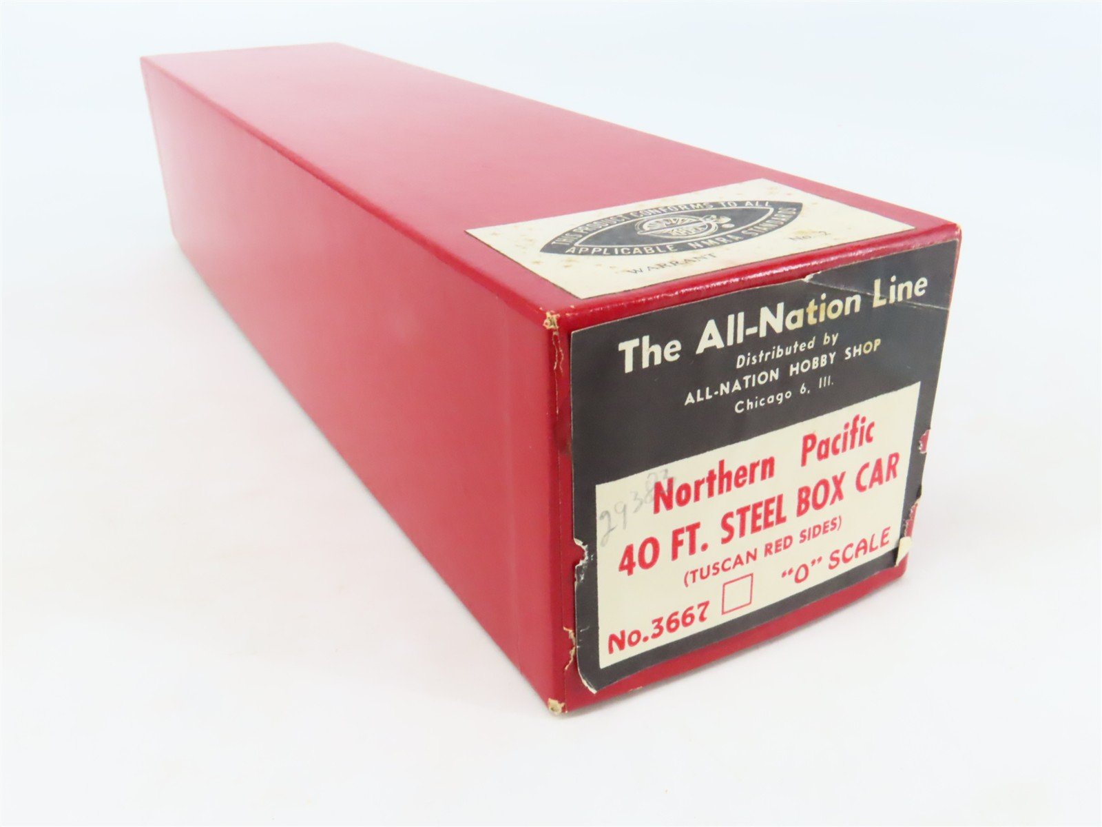 O Scale 2-Rail All-Nation 3667 NP Northern Pacific 40' Steel Boxcar #29383 Kit