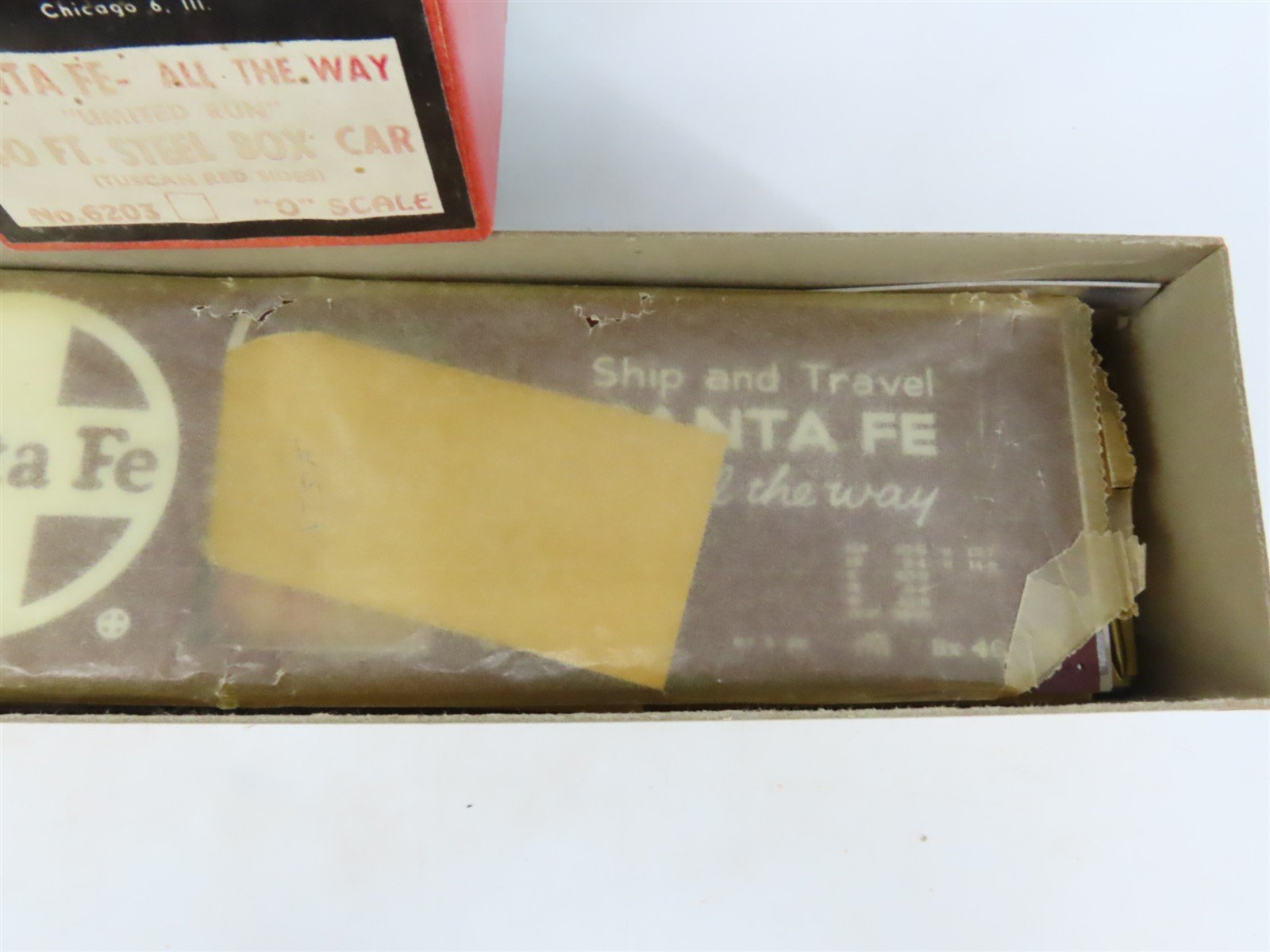 O Scale 2-Rail All-Nation 6203 ATSF Santa Fe 40' Steel Boxcar #272973 Kit