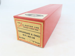 O Scale 2-Rail All-Nation 6600 C&O Chesapeake & Ohio 40' Steel Boxcar #4878 Kit