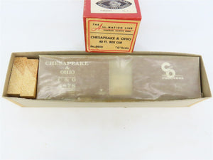 O Scale 2-Rail All-Nation 6600 C&O Chesapeake & Ohio 40' Steel Boxcar #4878 Kit