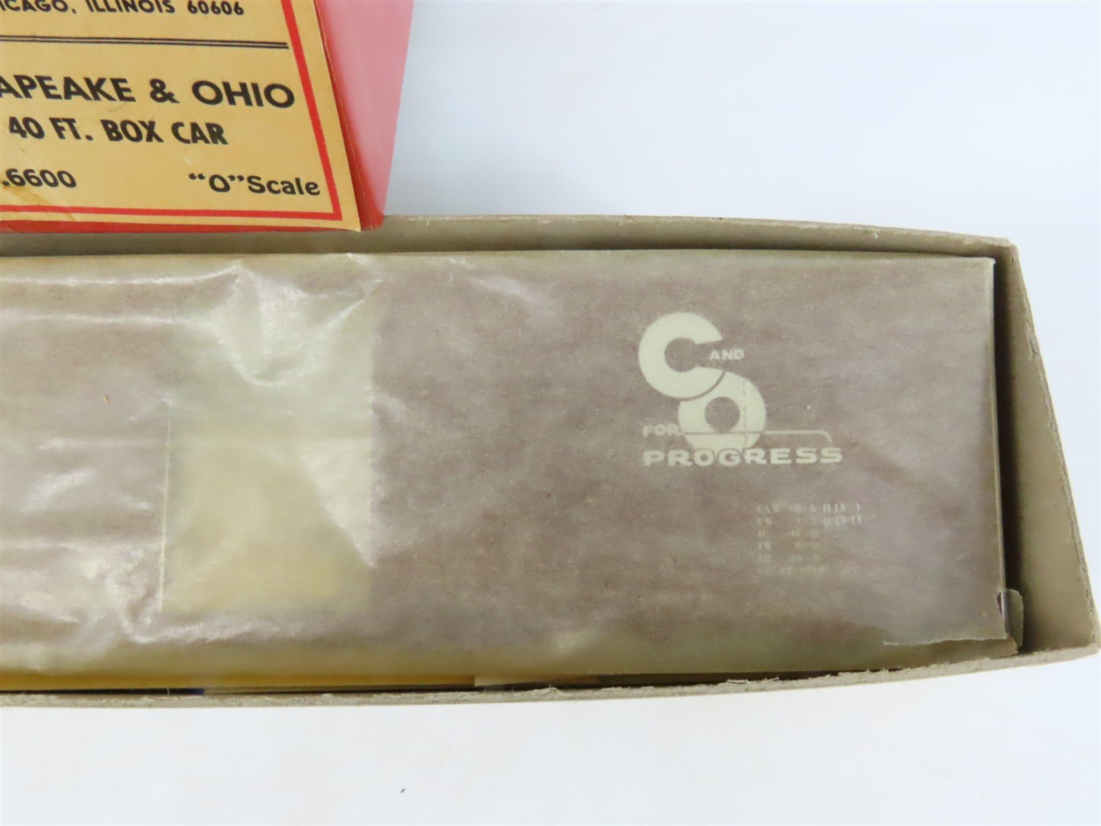 O Scale 2-Rail All-Nation 6600 C&O Chesapeake & Ohio 40' Steel Boxcar #4878 Kit