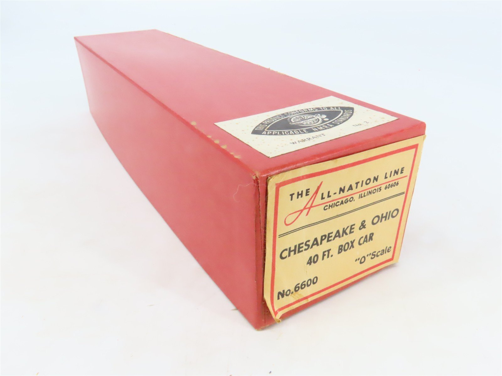 O Scale 2-Rail All-Nation 6600 C&O Chesapeake & Ohio 40' Steel Boxcar #4878 Kit