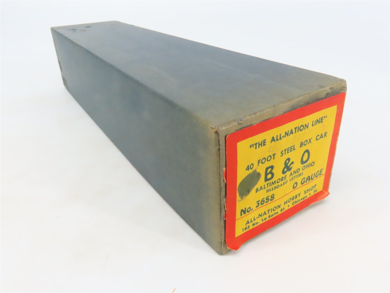 O Scale 2-Rail All-Nation 3658 B&O Baltimore & Ohio 40' Steel Boxcar #468420 Kit