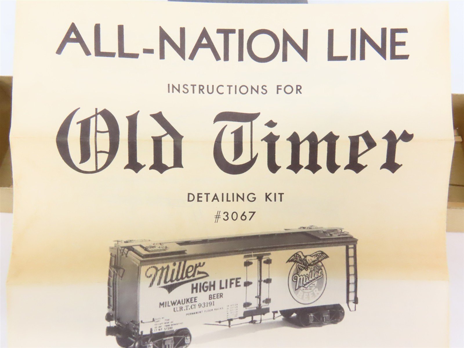 O Scale 2-Rail All-Nation 3067 Old Time Reefer Car Detailing Kit
