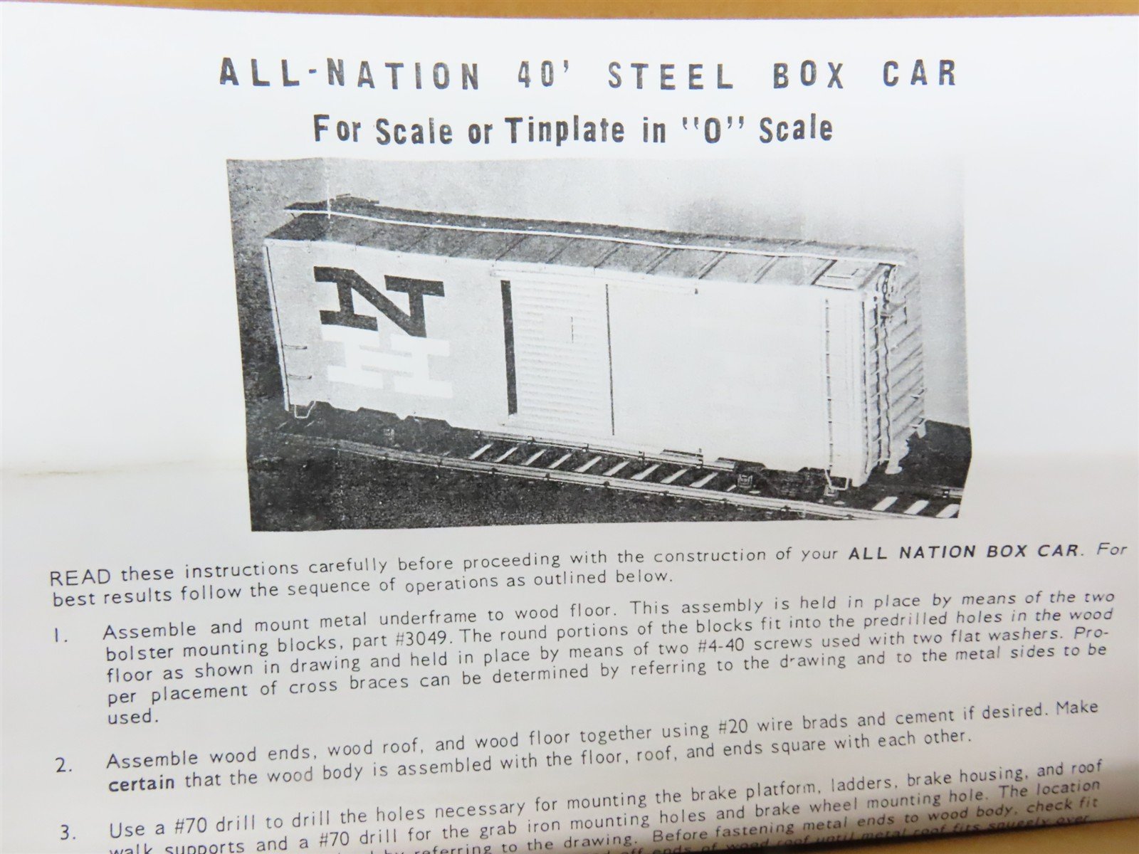 O Scale 2-Rail All-Nation D&H Delaware & Hudson Boxcar #19789 Kit