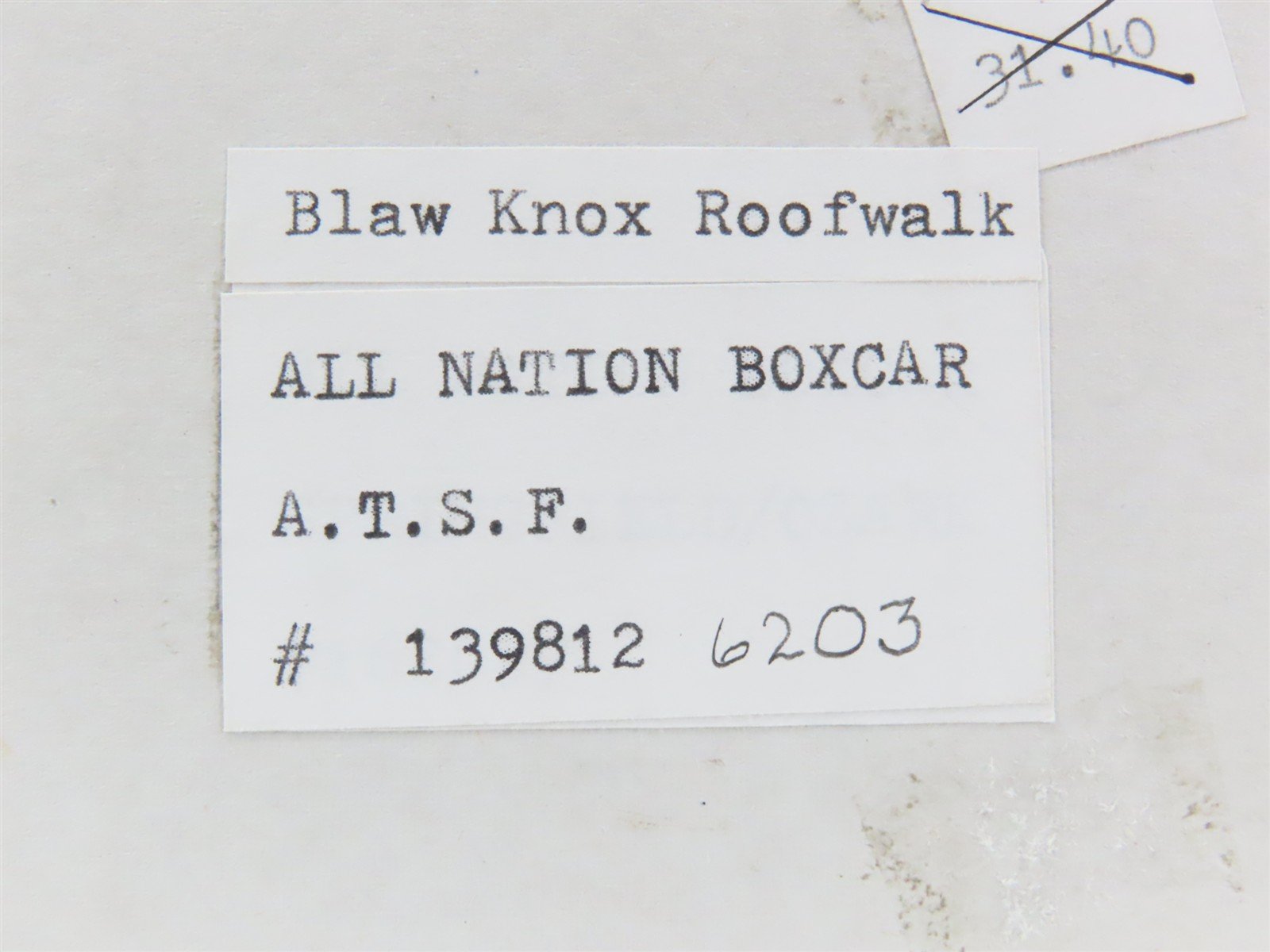O Scale 2-Rail All-Nation 6203 ATSF Santa Fe Boxcar #139812 Kit