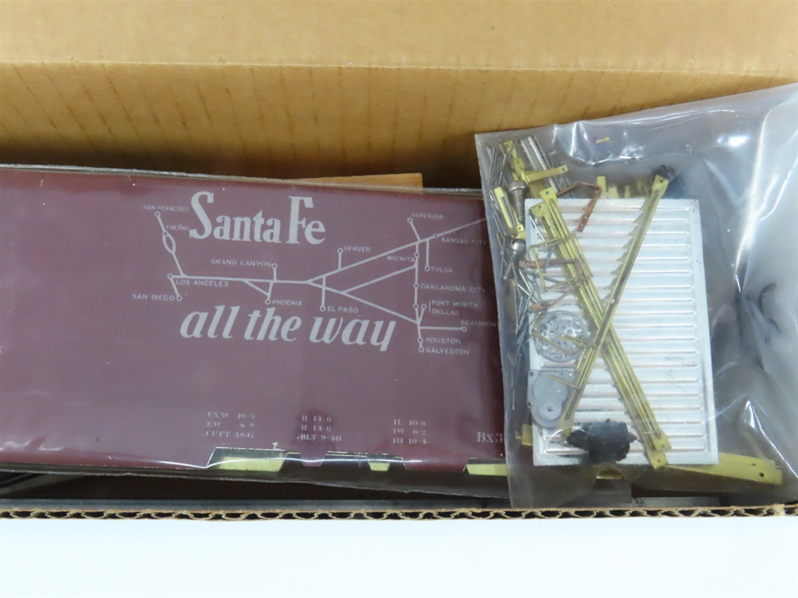 O Scale 2-Rail All-Nation 6203 ATSF Santa Fe Boxcar #139812 Kit