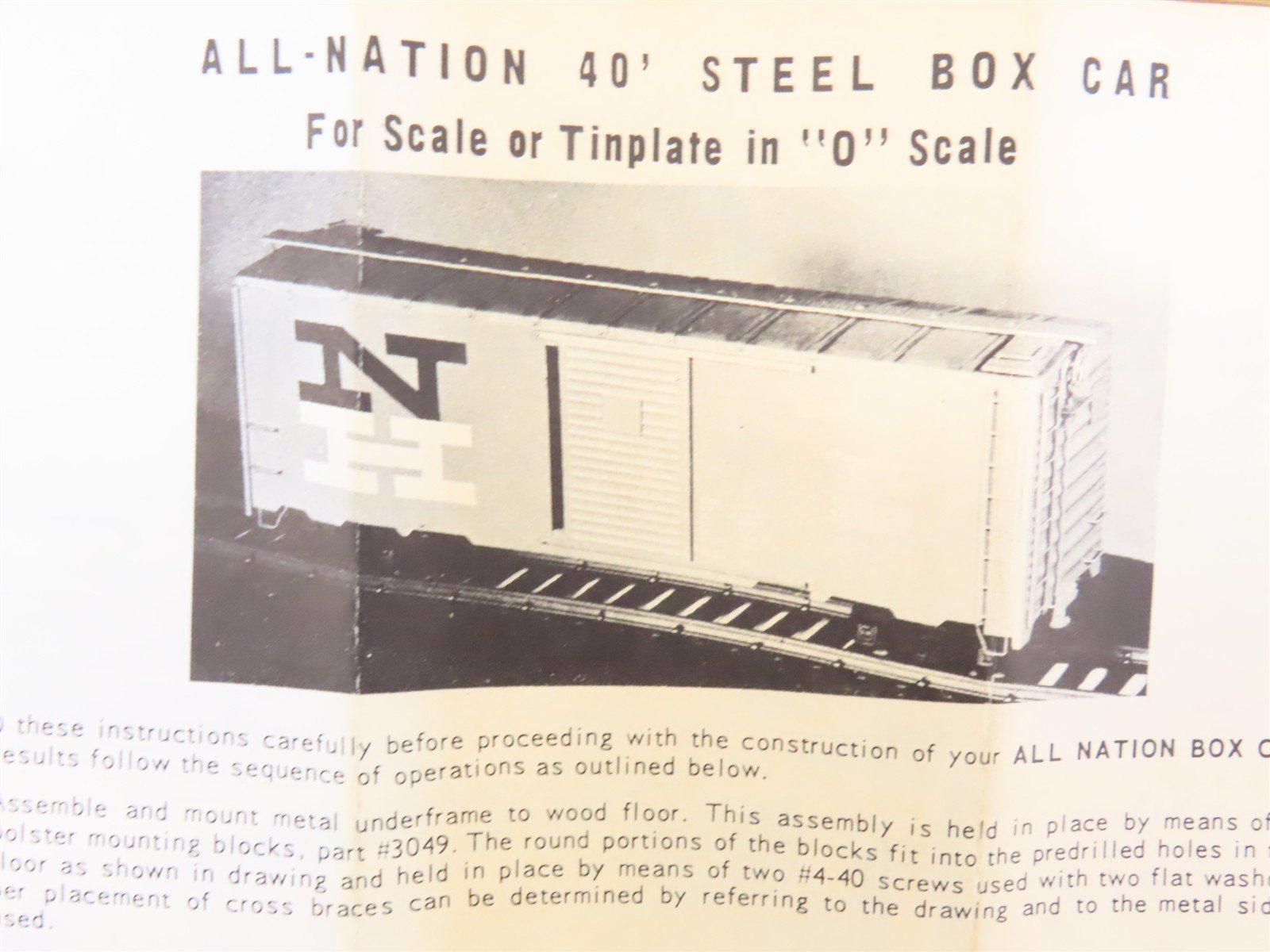 O Scale 2-Rail All-Nation 6203 ATSF Santa Fe Boxcar #139812 Kit