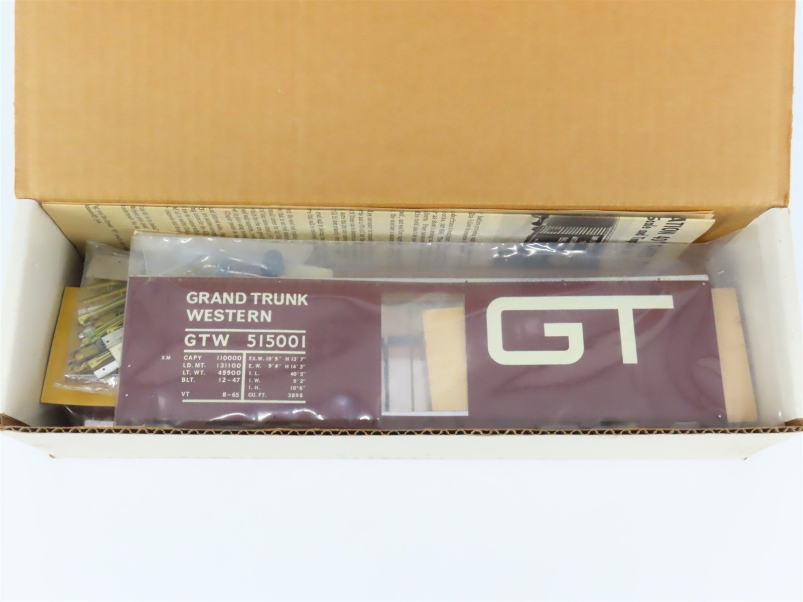 O Scale 2-Rail All-Nation 6617 GTW Grand Trunk Western Boxcar #515001 Kit