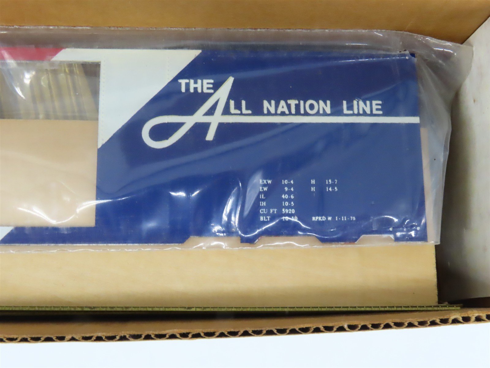 O Scale 2-Rail All-Nation AN Bi-Centennial Boxcar #1776 Kit