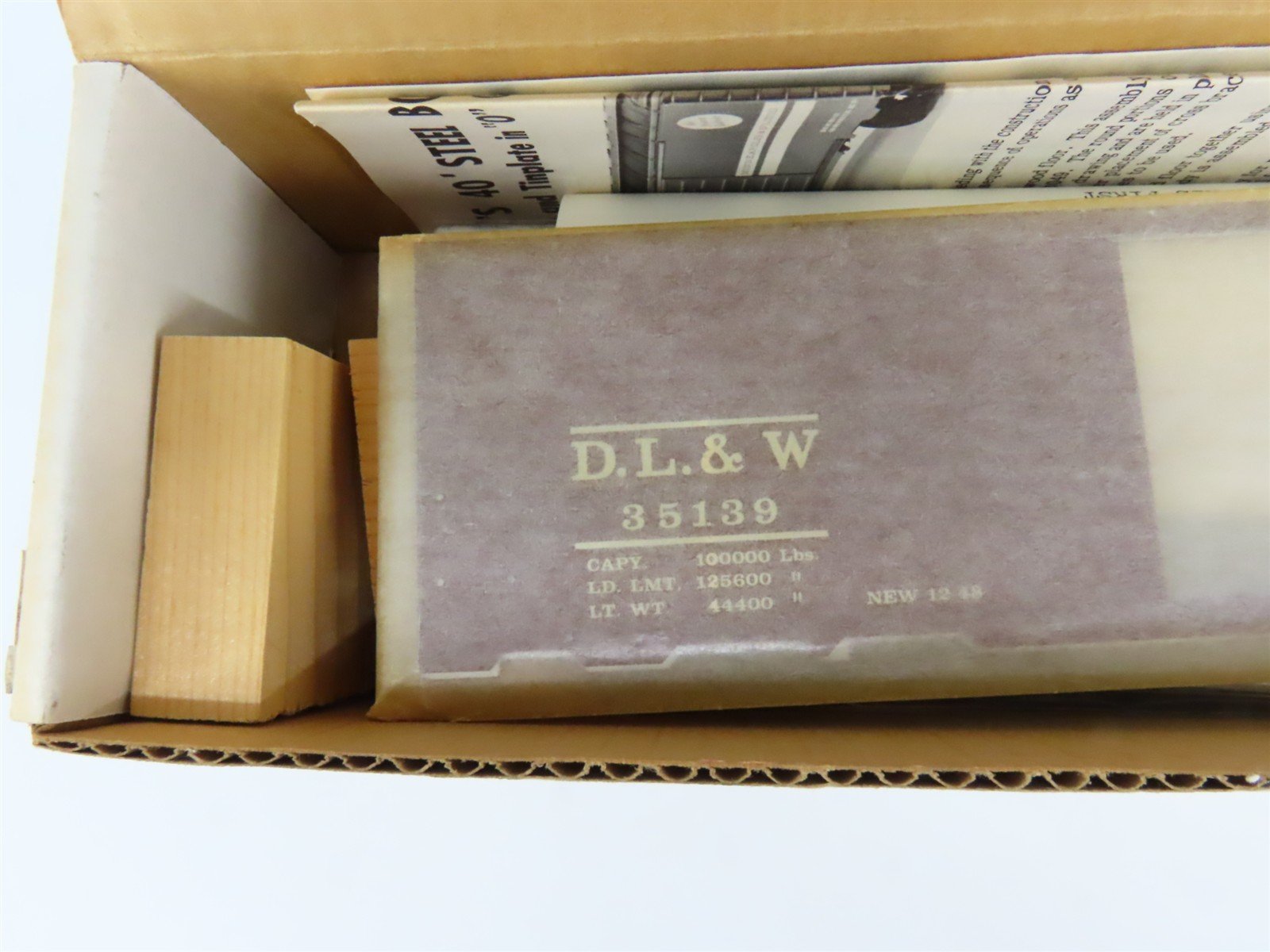 O Scale 2-Rail All-Nation 6613 DL&W Lackawanna 40' Steel Boxcar #35139 Kit
