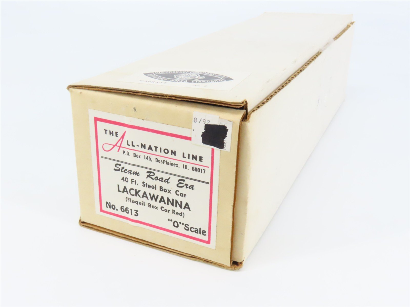 O Scale 2-Rail All-Nation 6613 DL&W Lackawanna 40' Steel Boxcar #35139 Kit