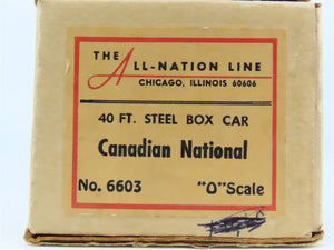 O Scale 2-Rail All-Nation 6603 CN Canadian National Boxcar #528190 Kit