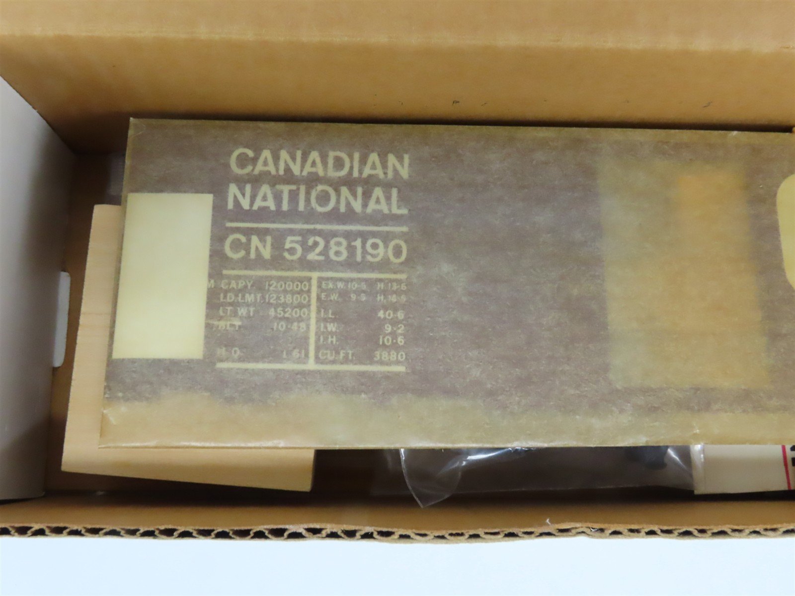 O Scale 2-Rail All-Nation 6603 CN Canadian National Boxcar #528190 Kit