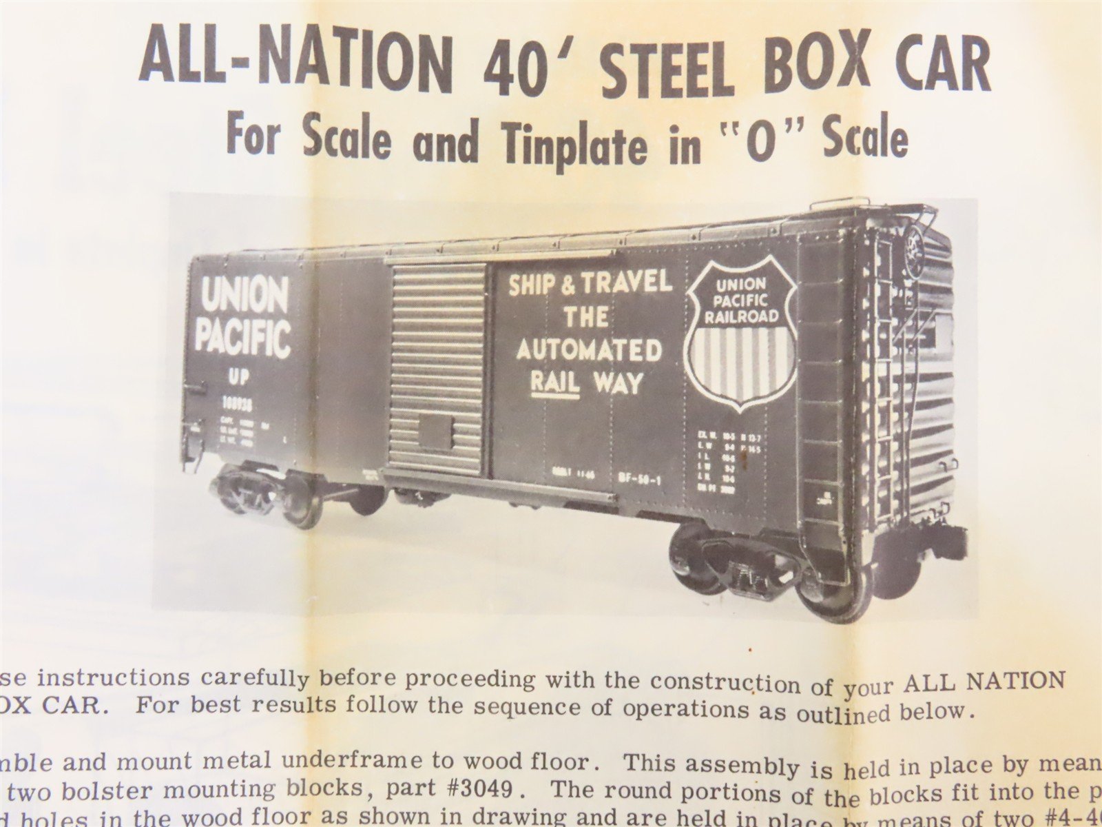 O Scale 2-Rail All-Nation 6603 CN Canadian National Boxcar #528190 Kit